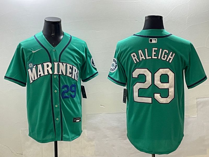 Men Seattle Mariners #29 Raleigh Green Game 2025 Nike MLB Jersey style 5->seattle mariners->MLB Jersey
